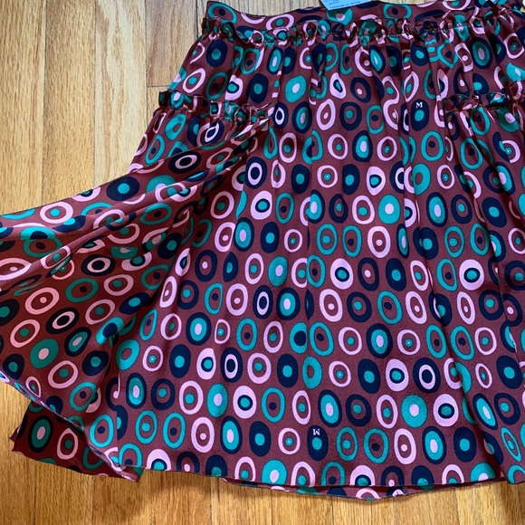 Missoni Silk Skirt Logo Scarf Print 42 Y2K Vintage XS Silk Chiffon Coquette New - Picture 12 of 16